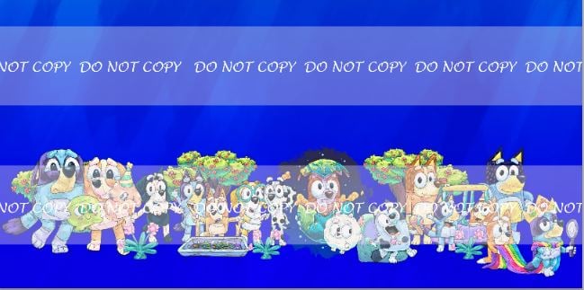 PREORDER R27- Puppy Adventures 2.0 - Blue - Double Border Print