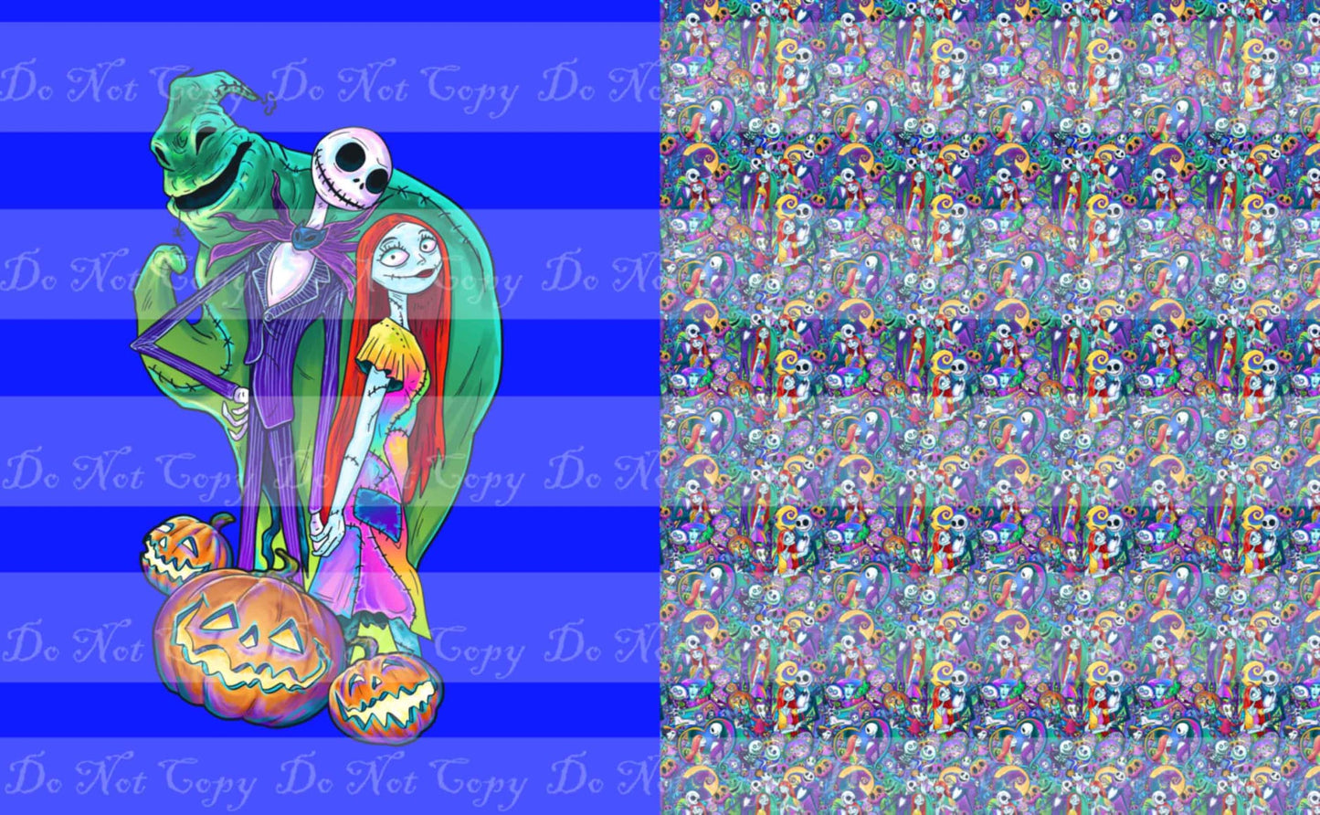 Preorder R36- The Pumpkin King- Child/ Toddler Blanket Topper- The Trio- Blue