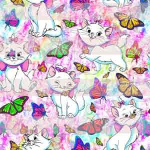 Retail Lady Kitty With Butterflies