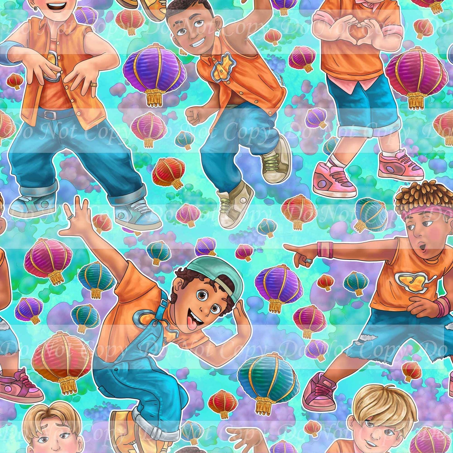 Preorder R35 - Blooming Panda- Boy Town- Cyan- Small Scale