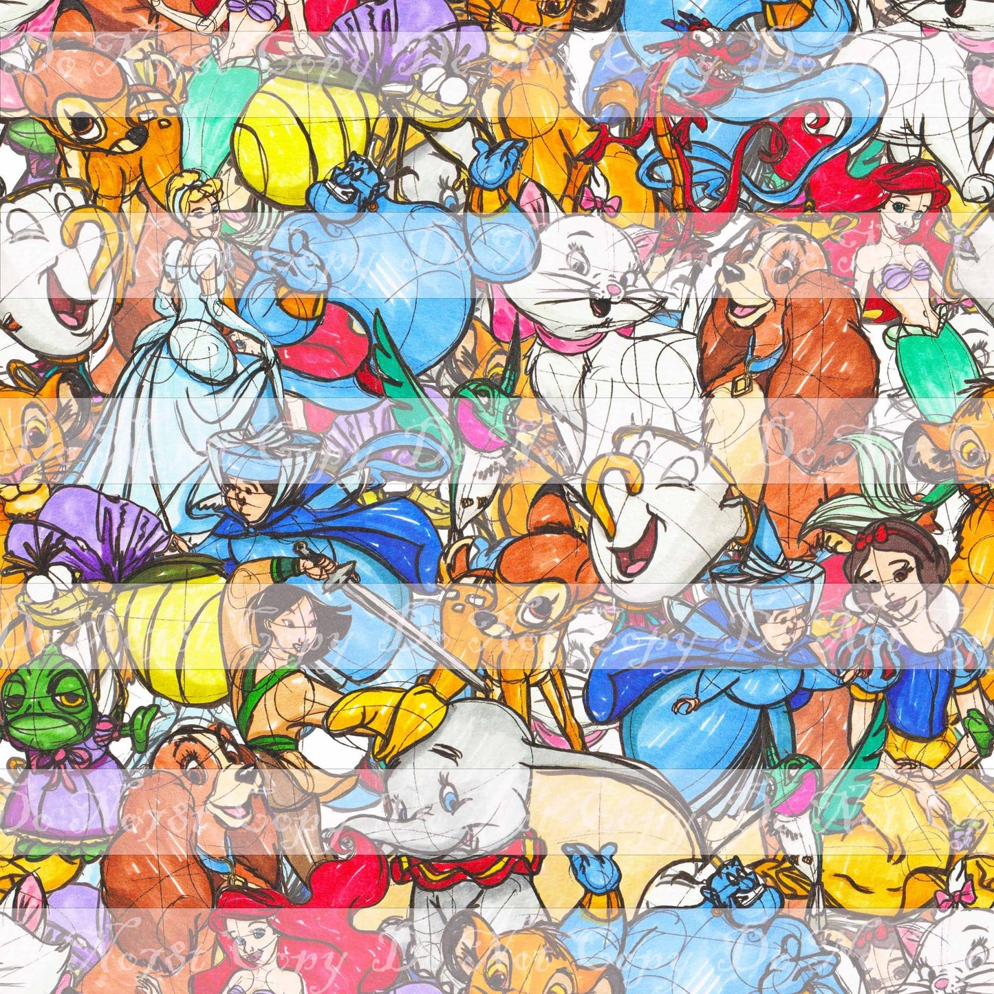 Retail- Sketchy Friends Stacked -Vinyl/ Faux Leather