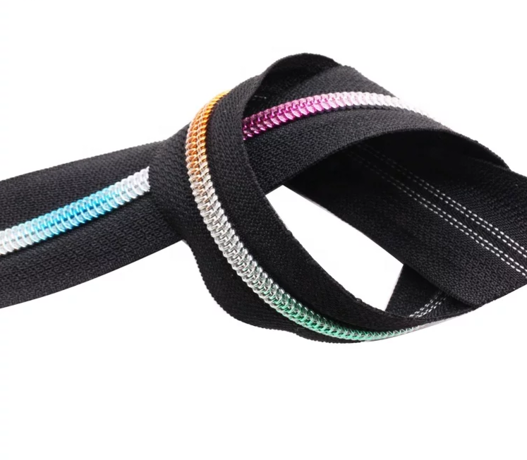 Rainbow Black Nylon Zipper Tape #5