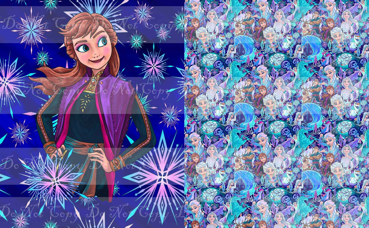 Preorder R36-Enchanted Forest- Child/ Toddler Blanket Topper-Princess of Arendelle