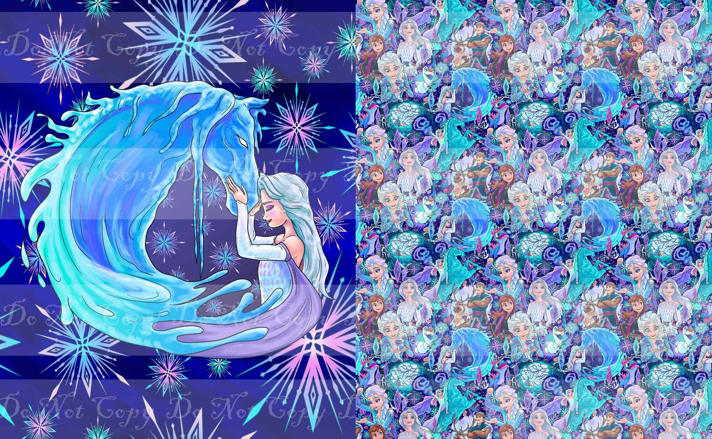 Preorder R36-Enchanted Forest- Child/ Toddler Blanket Topper-Girl and Magical Horse