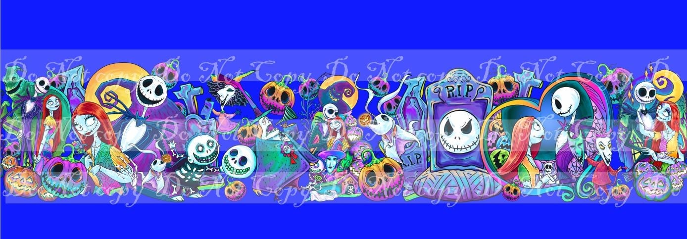 Preorder R36 - The Pumpkin King -Child Border Print- Blue