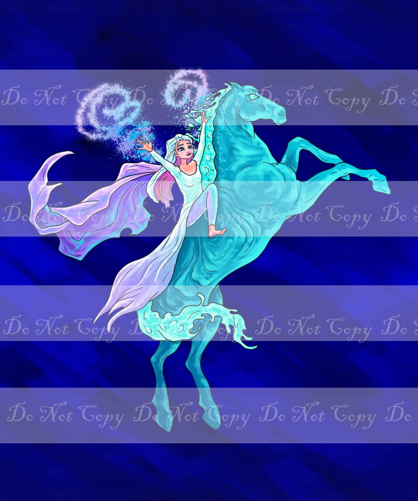 PREORDER R36- Enchanted Forest- Adult Topper-Girl On A Horse