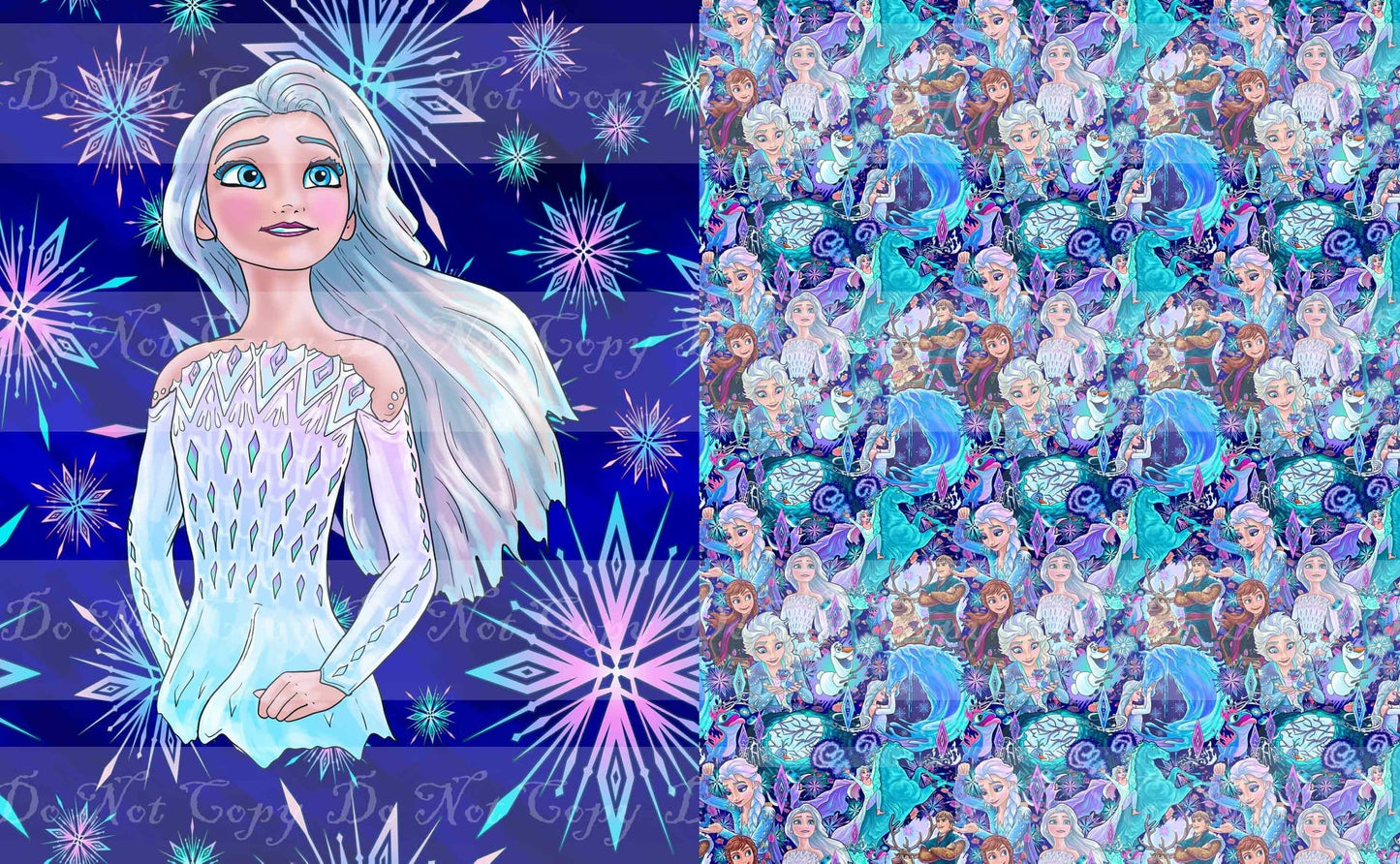 Preorder R36-Enchanted Forest- Child/ Toddler Blanket Topper-Snow Queen