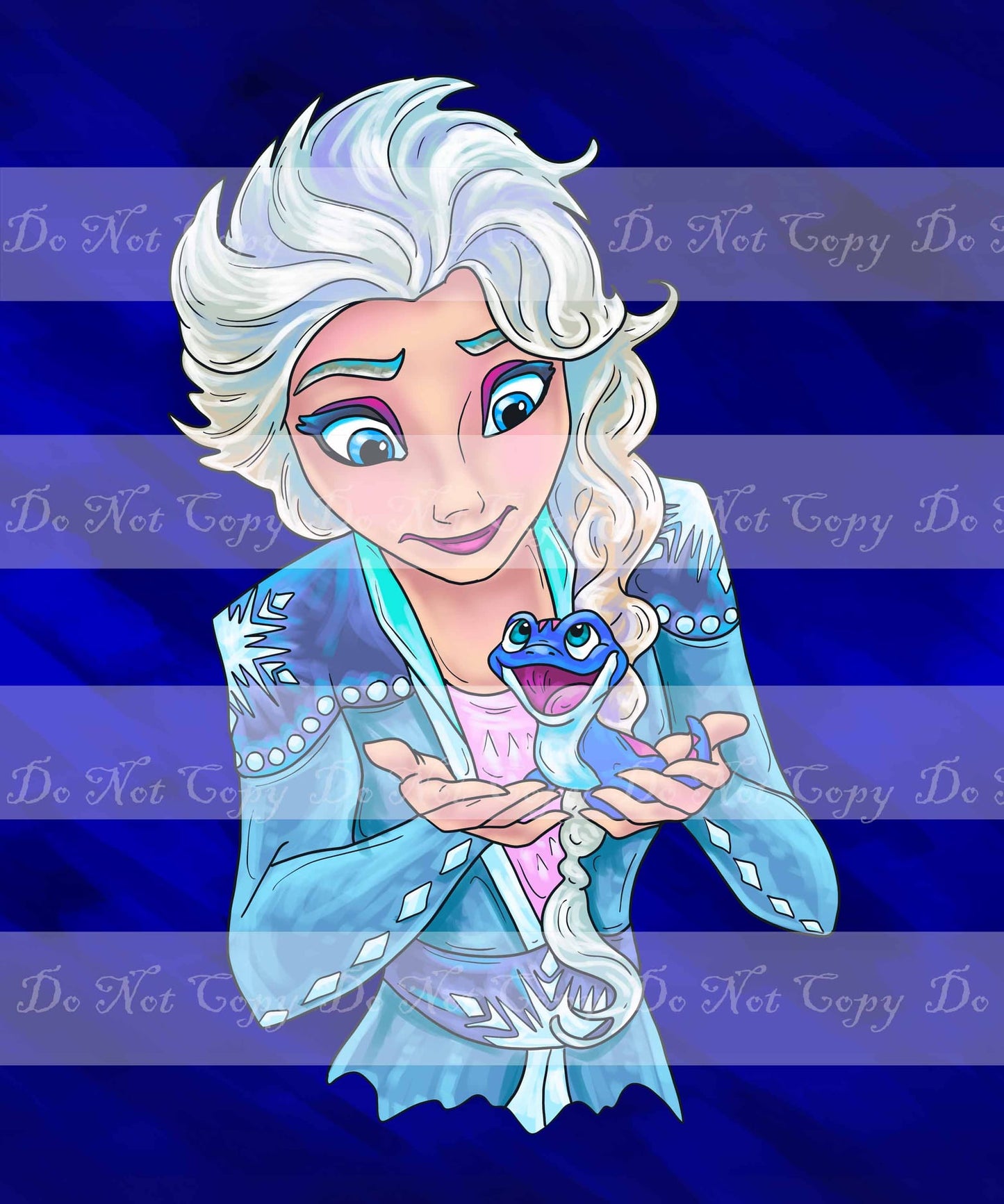 PREORDER R36- Enchanted Forest- Adult Topper-Girl and Lizard