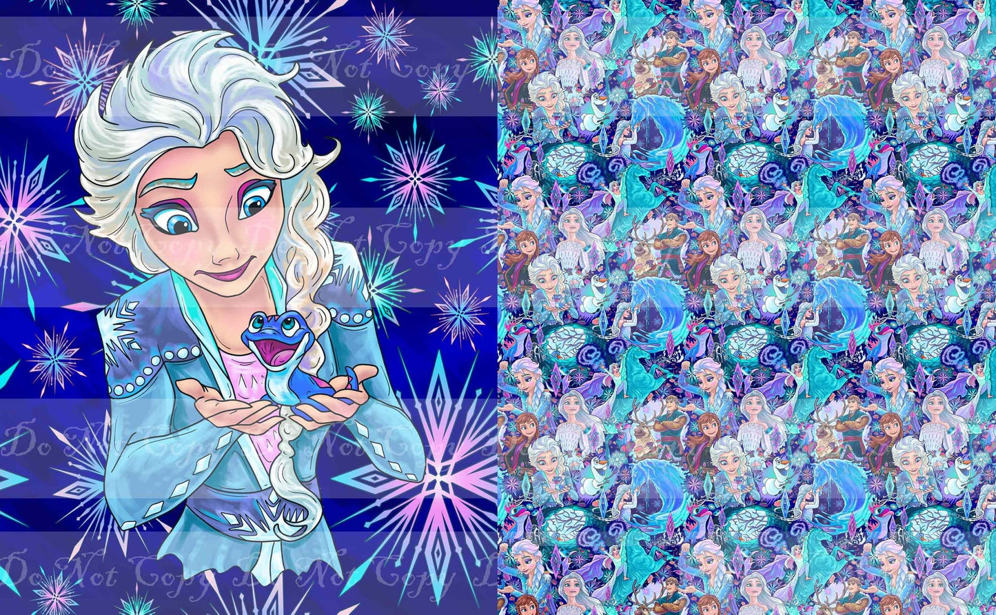 Preorder R36-Enchanted Forest- Child/ Toddler Blanket Topper-Girl and Lizard