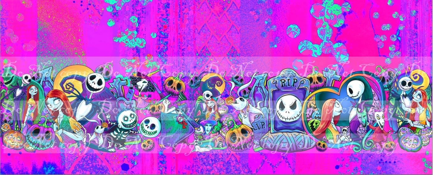 Preorder R36 - The Pumpkin King -Child Border Print- Magenta/Pink