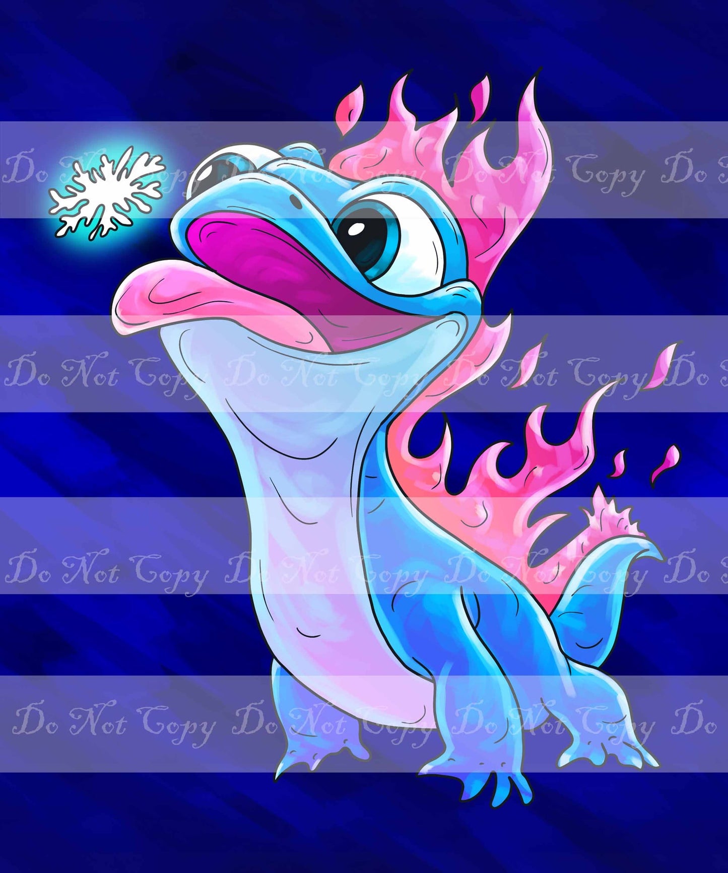 PREORDER R36- Enchanted Forest- Adult Topper-Lizard on Fire