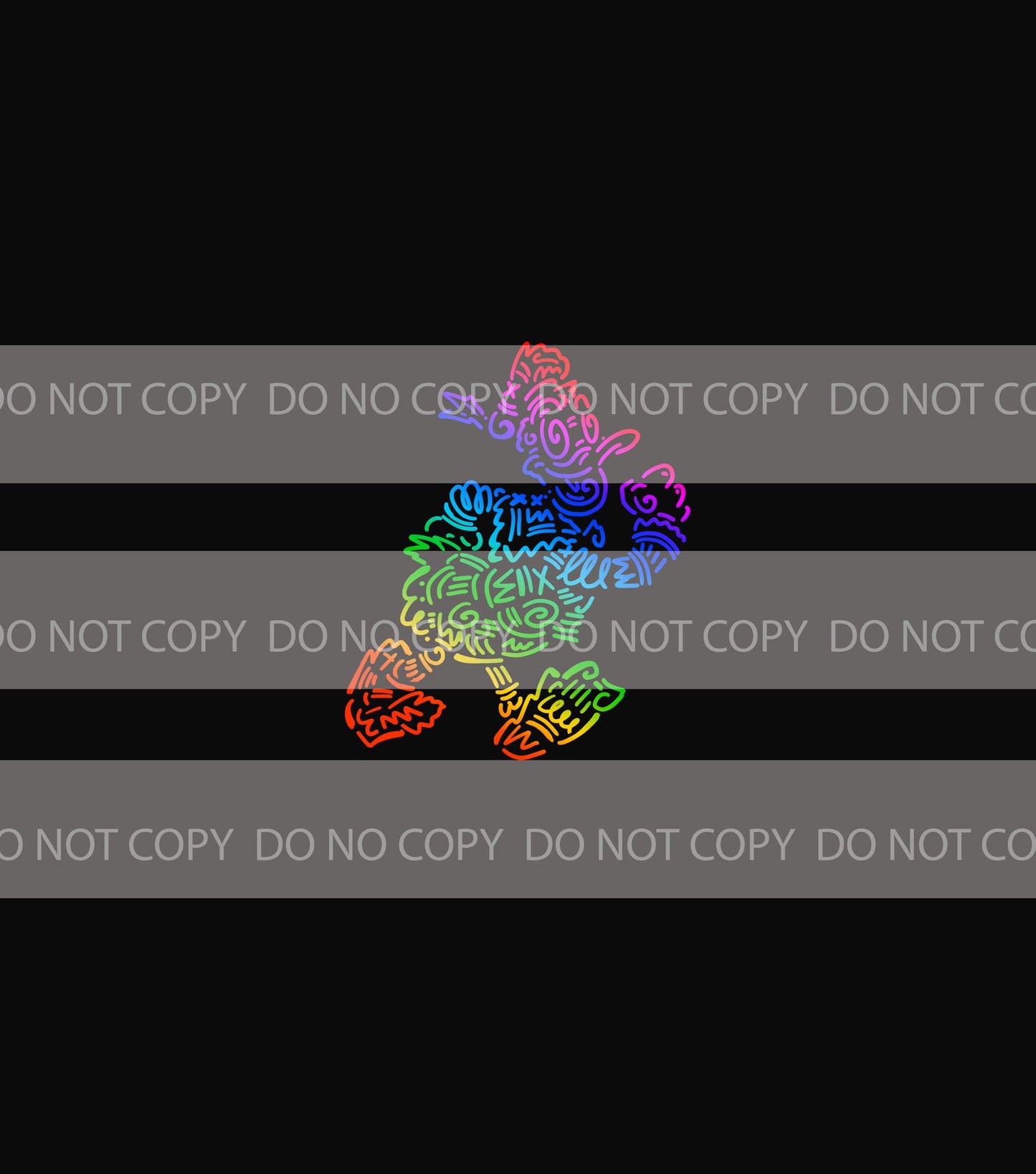 Preorder R43 - Doodle Art -The Boy Duck- Black (Child, Big kids, Adults)