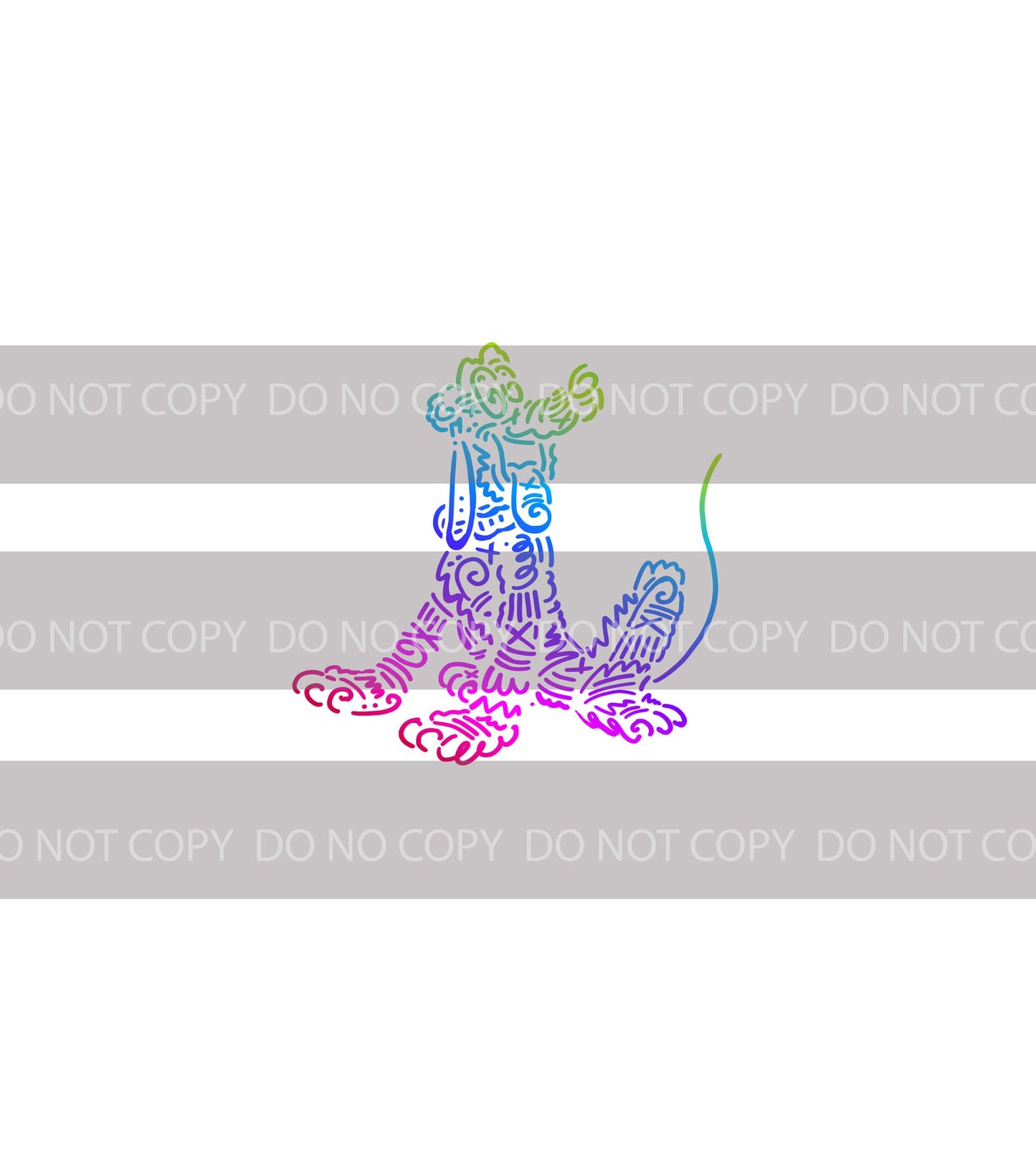 Preorder R43 - Doodle Art -Doggy- White (Child, Big kids, Adults)