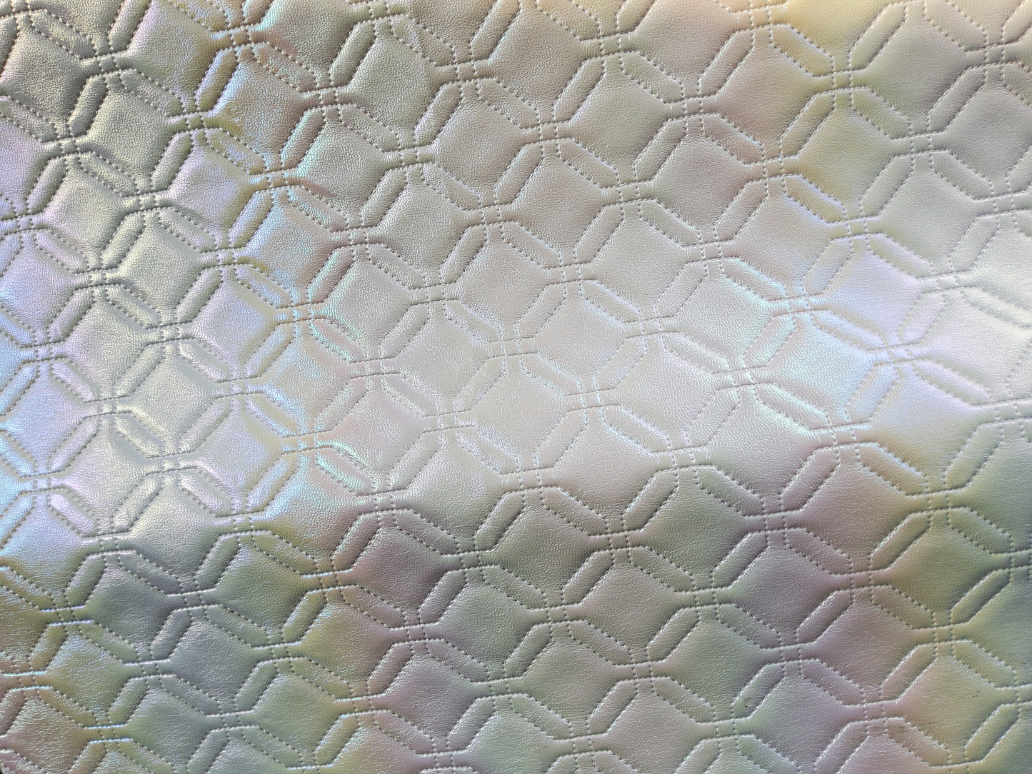 Rainbowland-Quilted Octagon Vinyl/ Faux Leather