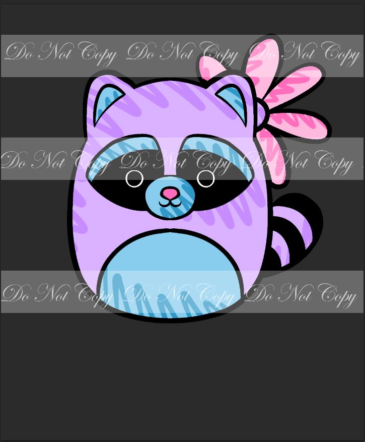 Preorder R45-Squishy Toy- Adult Blanket Topper-Raccoon