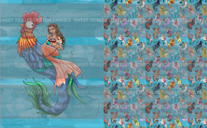 Preorder R33- Mermagical- Child/ Toddler Blanket Topper- Moannie