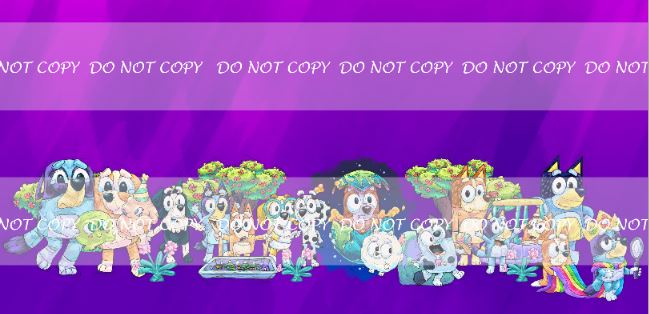 PREORDER R27- Puppy Adventures 2.0 - Purple- Double Border Print