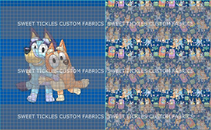 Preorder R19- Puppy Adventures Blue Child/ Toddler Blanket Topper- Puppies Hugging