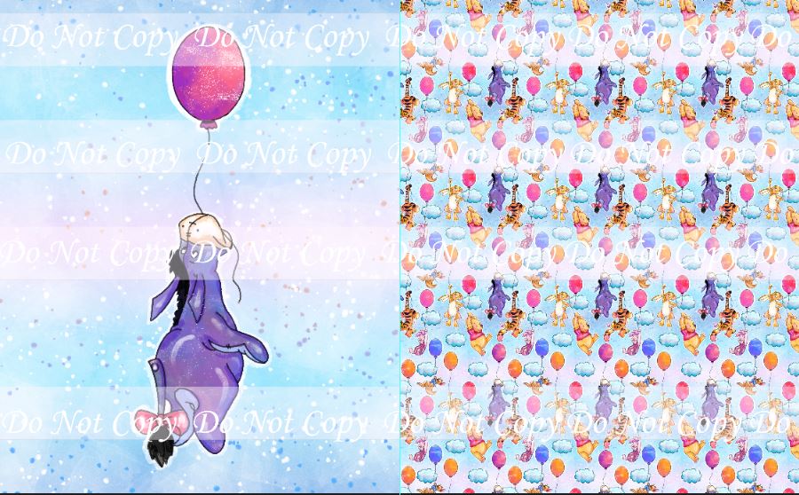 Preorder R34- Floating Away- Child/ Toddler Blanket Topper- Donkey