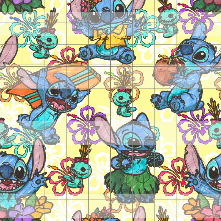 Preorder R43- Ohana- Main Print - Tossed-Regular Scale