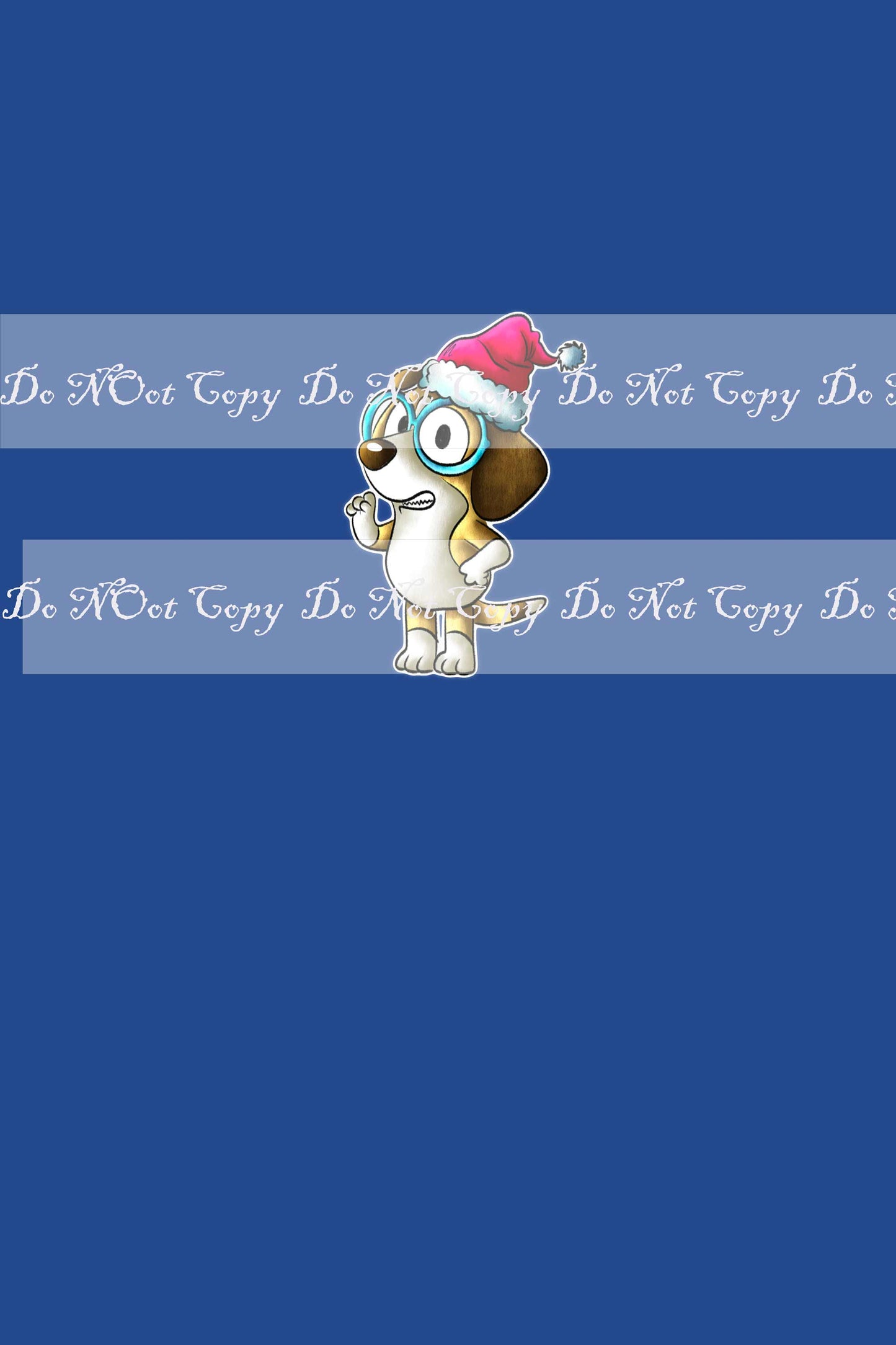 Special Preorder R41 -Dog with Glasses Panels (Child, Big kids, Adults) Blue