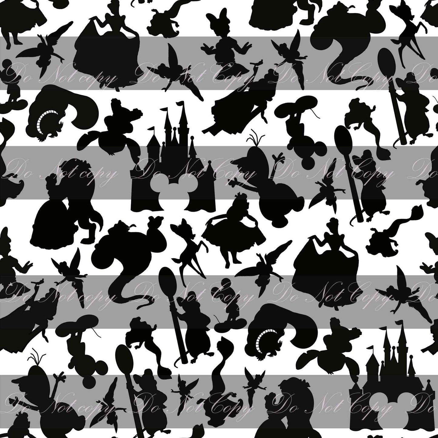 Preorder R35 -Silhouettes - Black and White Main Print- Small Scale