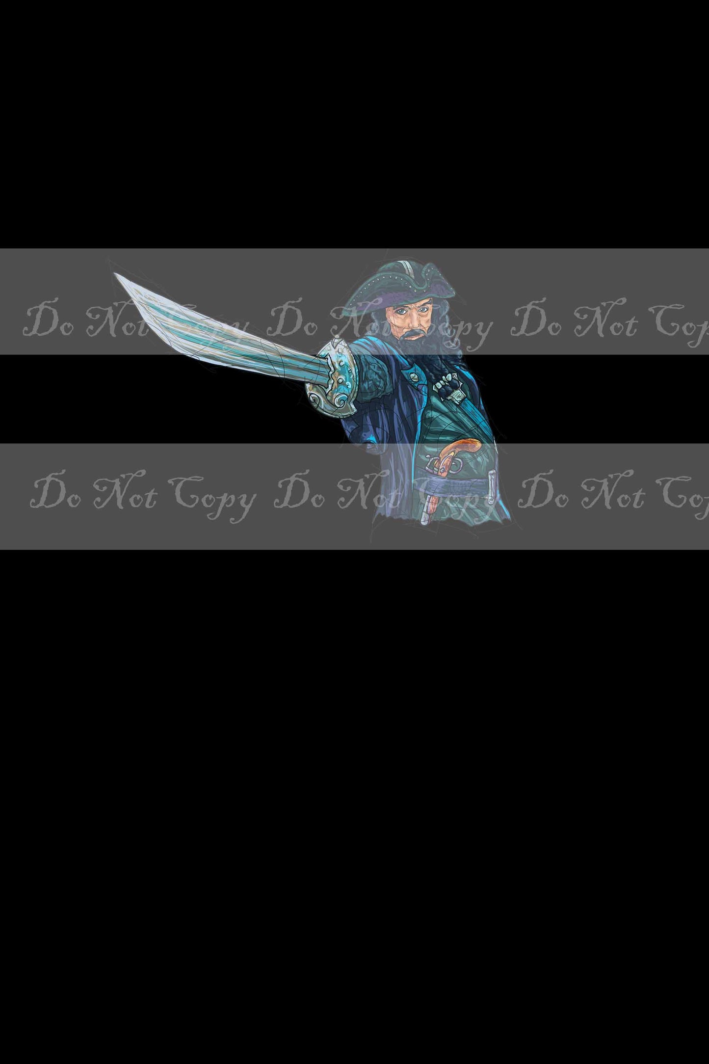 Preorder R38 - Pirates -Captain Beard Panel(Child, Big kids, Adults)