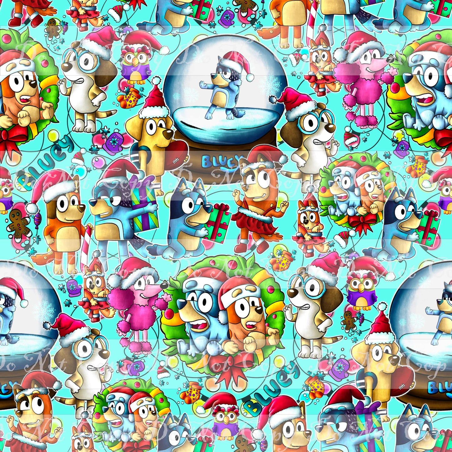 Special Preorder R41- Hooray It's Christmas Print- Small Scale(Cyan)