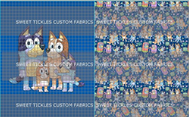 Preorder R19- Puppy Adventures Blue Child/ Toddler Blanket Topper-Portrait