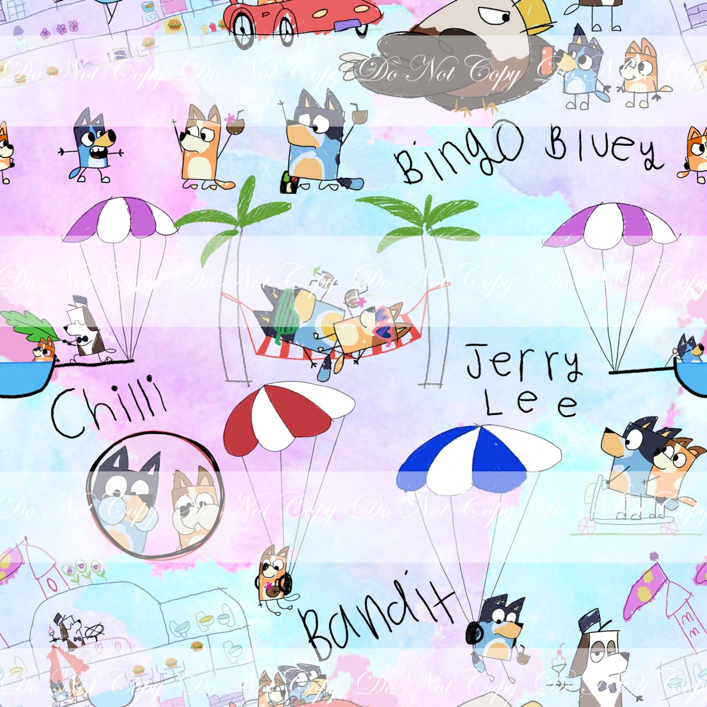 Preorder R50- Escape Doodle Dogs- Main Print Large Scale (Colorway)