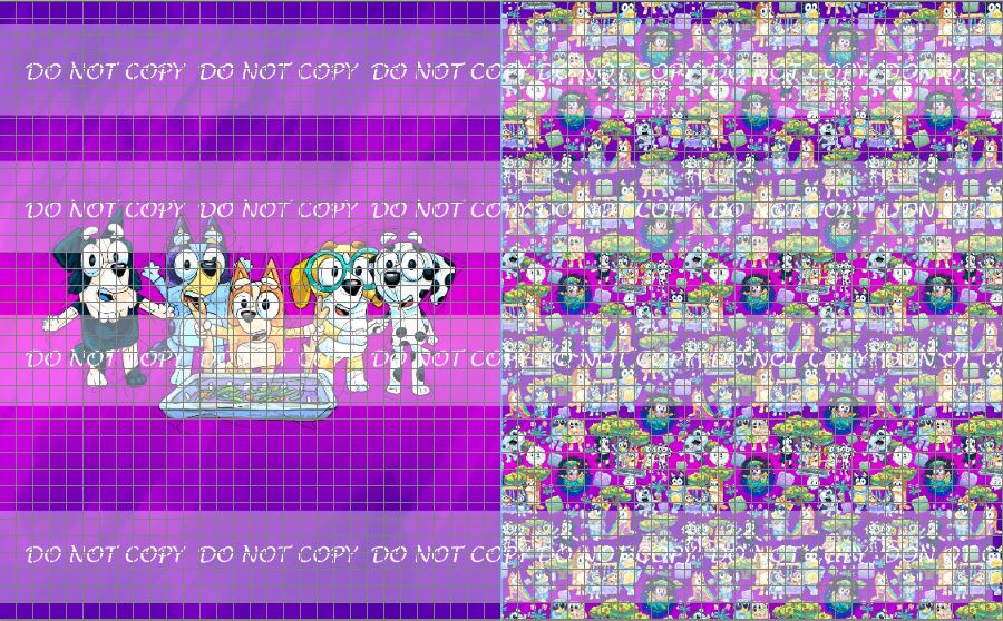 PREORDER R27- Puppy Adventures 2.0 - Purple- Toddler Blanket Topper-Friends