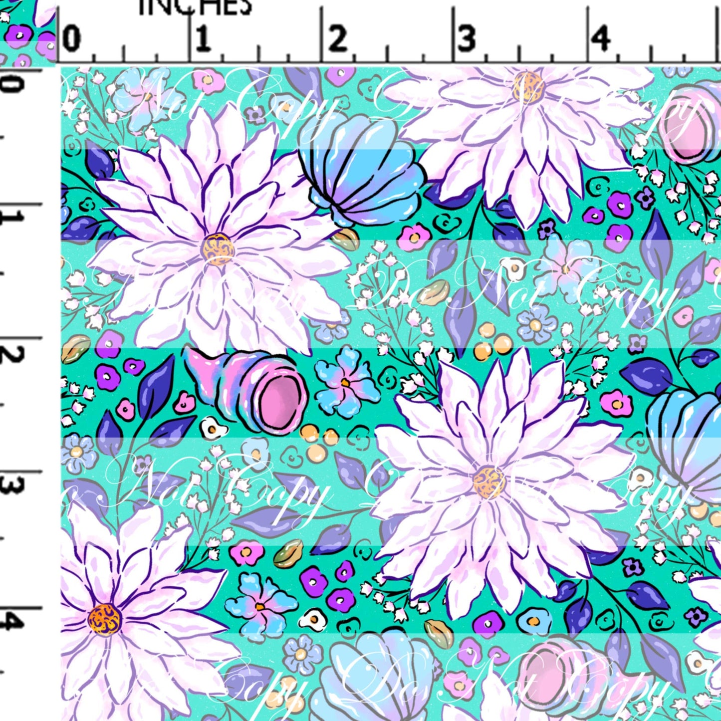 Preorder R51- Dainty Dahlia - Main Print - Small Scale(Green)