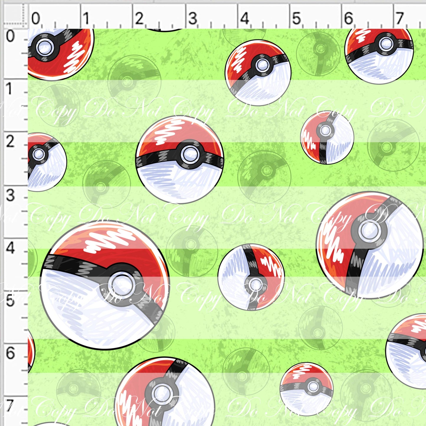 Preorder R50- Pocket Monster P. Ball- Main Print Small Scale(Green)