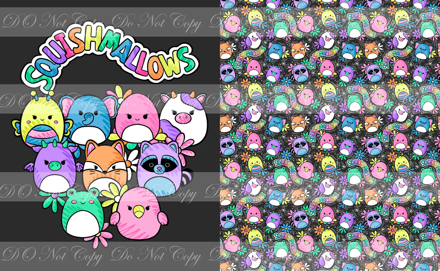 Preorder R45- Squishy Toy Child/ Toddler Blanket Topper- Group