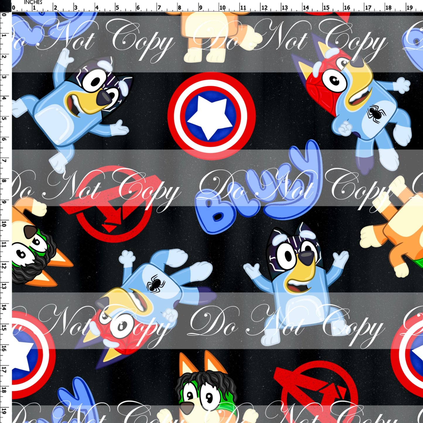 Preorder R51-Superhero Heelers- Main Print Large Scale (Tossed)