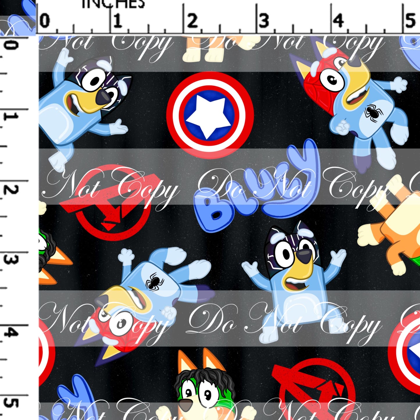 Preorder R51-Superhero Heelers- Main Print Mini Scale (Tossed)