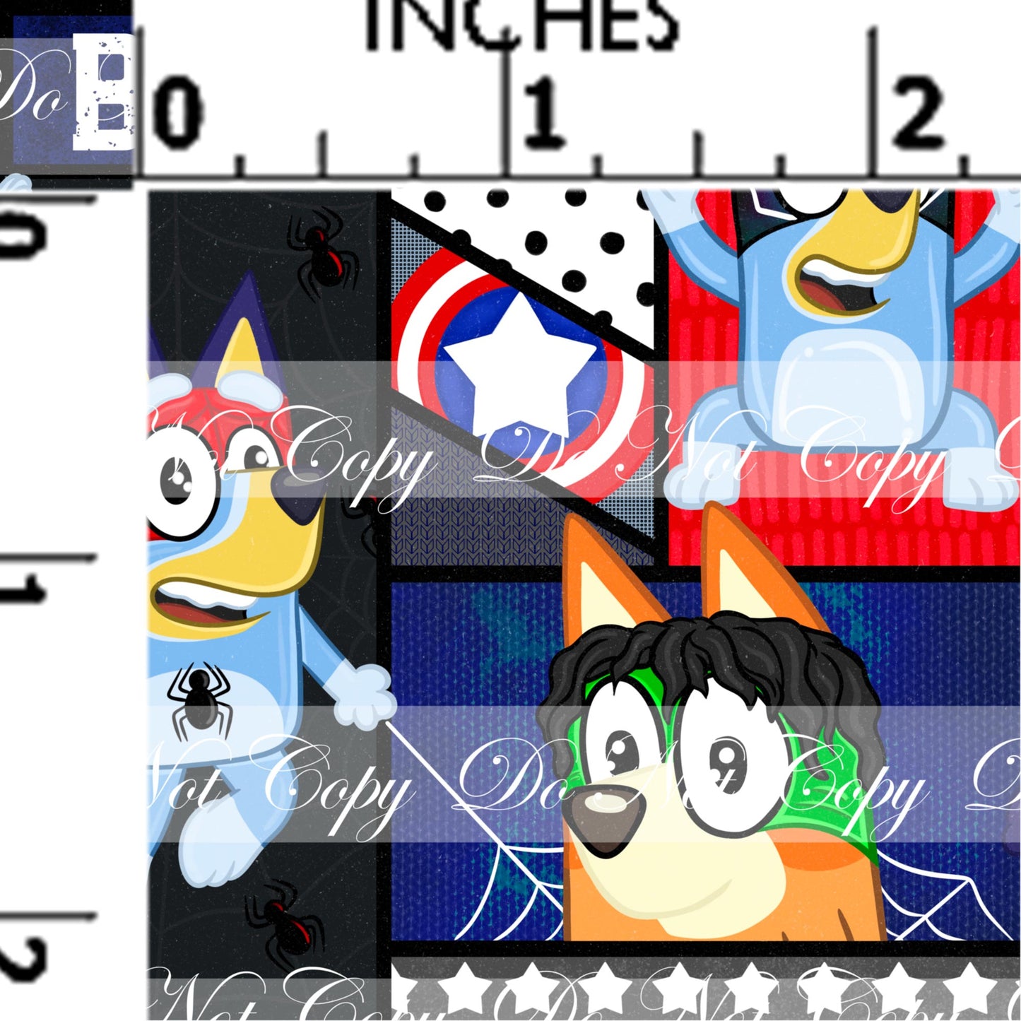 Preorder R51-Superhero Heelers- Main Print Mini Scale