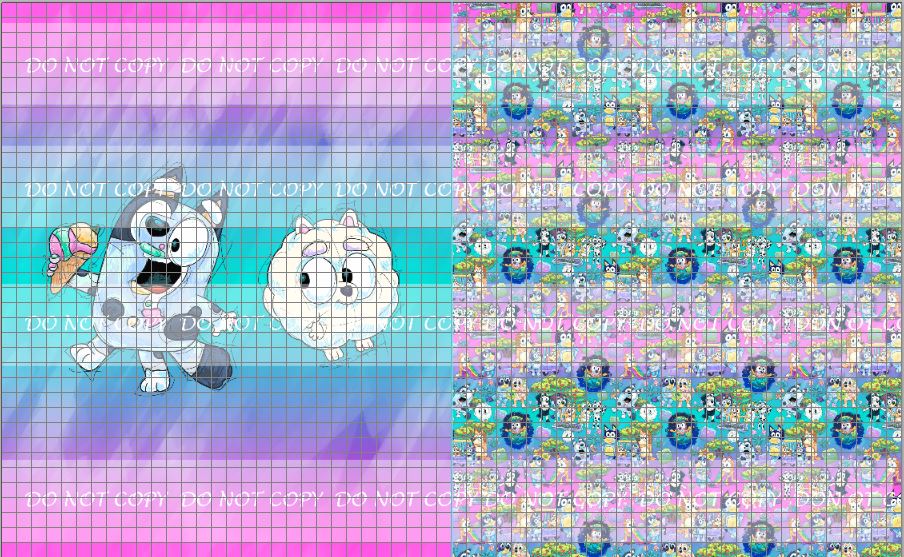 PREORDER R27- Puppy Adventures 2.0 - Colorful Pink - Toddler Blanket Topper- Grey Little Dog and Pom Pom