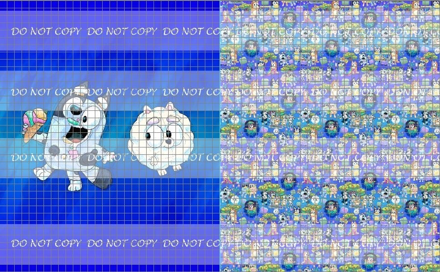 Retail Puppy Adventures 2.0 - Blue - Toddler Blanket Topper- Grey Little Dog and Pom Pom(FLAWED)