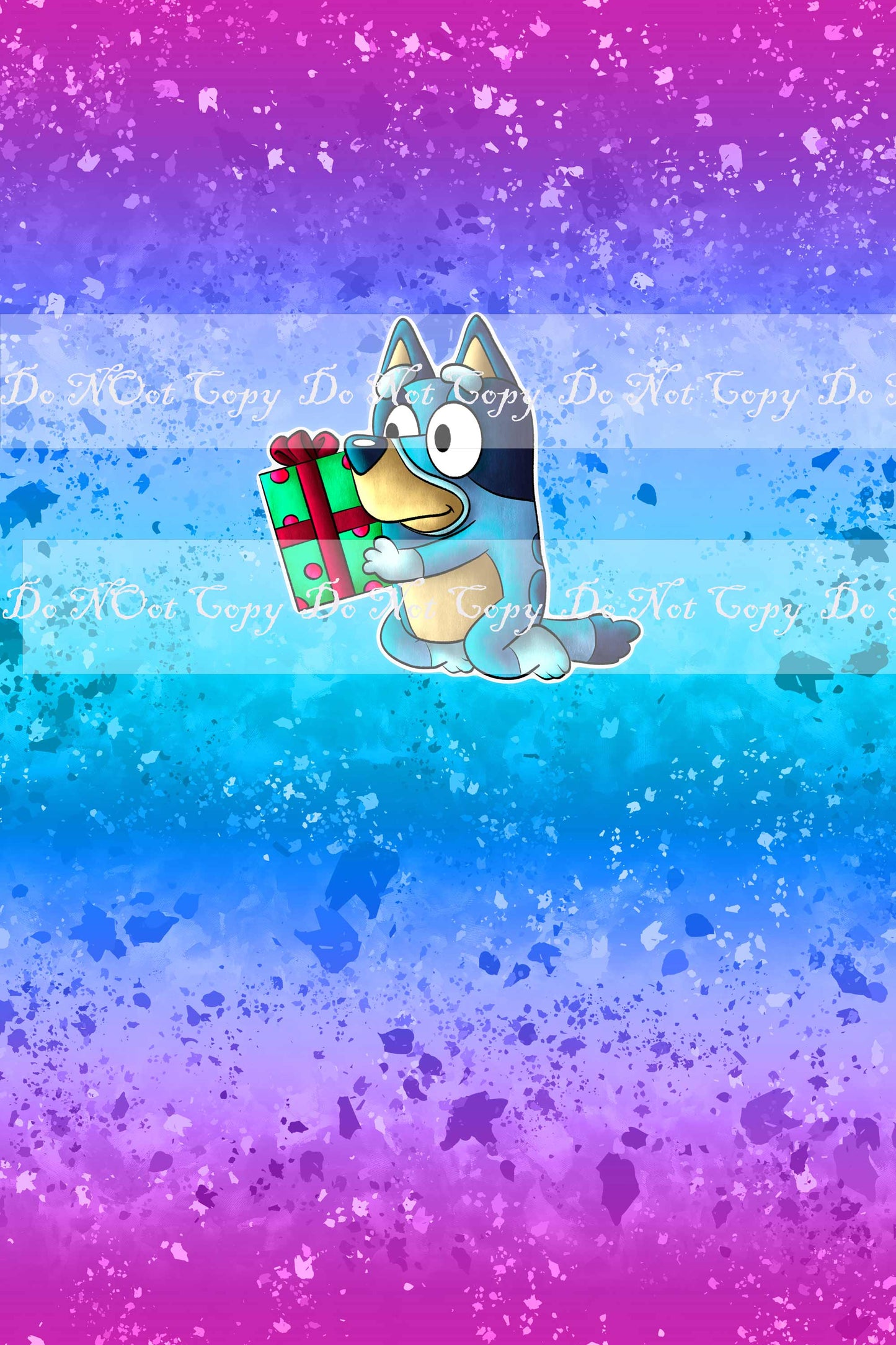 Special Preorder R41 - Blue Puppy Panels (Child, Big kids, Adults) Ombre Pink