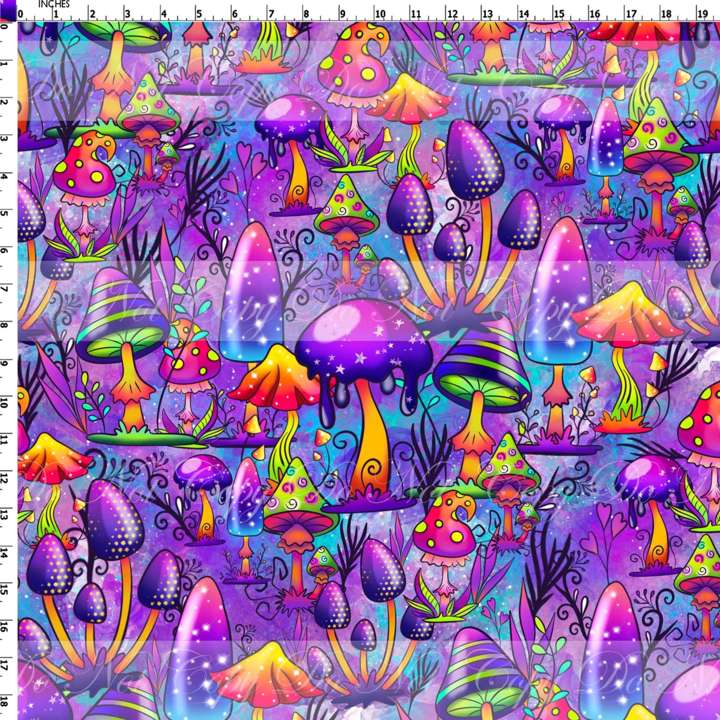 Preorder R51- We Are All Mad In Here- Mushrooms Coordinate- Large Scale (Purple)
