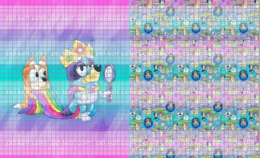 PREORDER R27- Puppy Adventures 2.0 - Colorful Pink - Toddler Blanket Topper- Let's play Queen