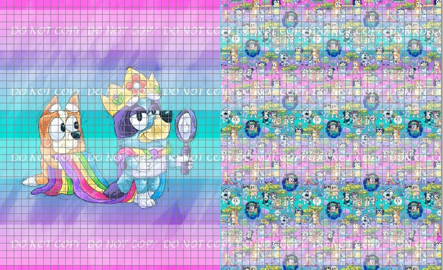 RetailPuppy Adventures 2.0 - Colorful Pink - Toddler Blanket Topper- Let's play Queen