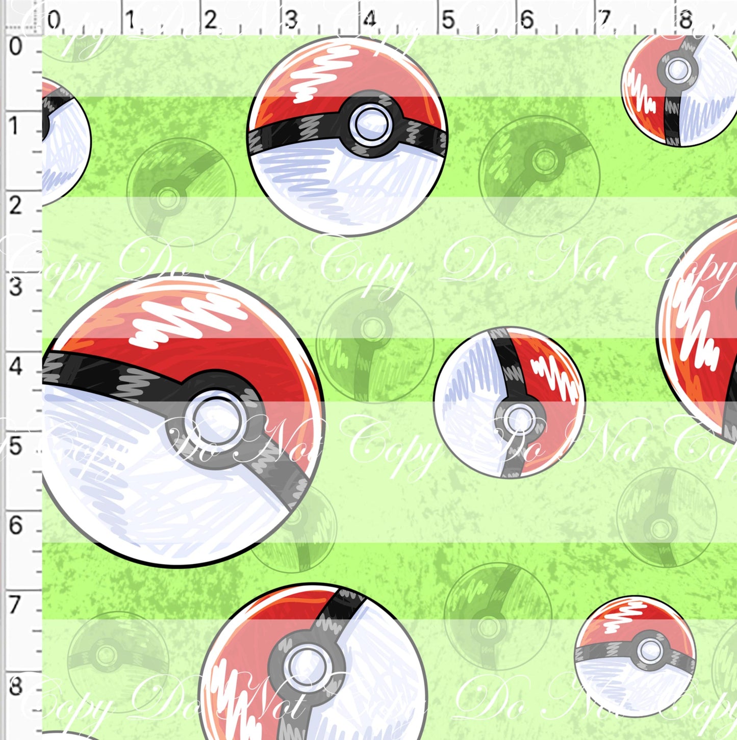 Preorder R50- Pocket Monster P. Ball- Main Print Regular Scale(Green)