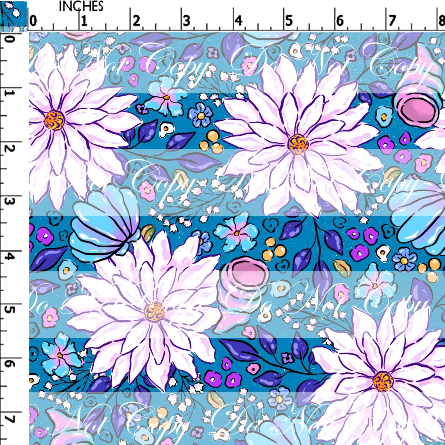 Preorder R51- Dainty Dahlia - Main Print - Regular Scale(Blue)