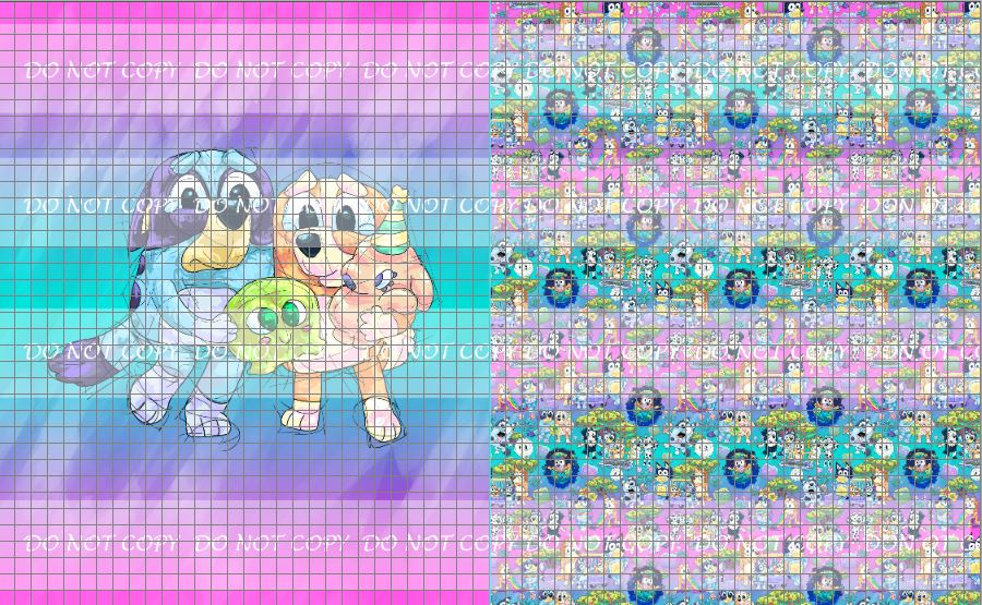 PREORDER R27- Puppy Adventures 2.0 - Colorful Pink - Toddler Blanket Topper- Ticklescrabs