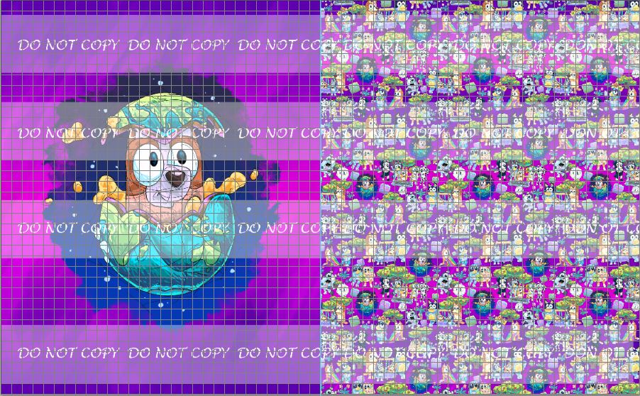 PREORDER R27- Puppy Adventures 2.0 -Purple- Toddler Blanket Topper-Sleepytime