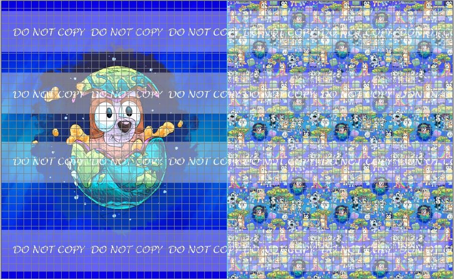 RETAIL Puppy Adventures 2.0 -Blue - Toddler Blanket Topper-Sleepytime