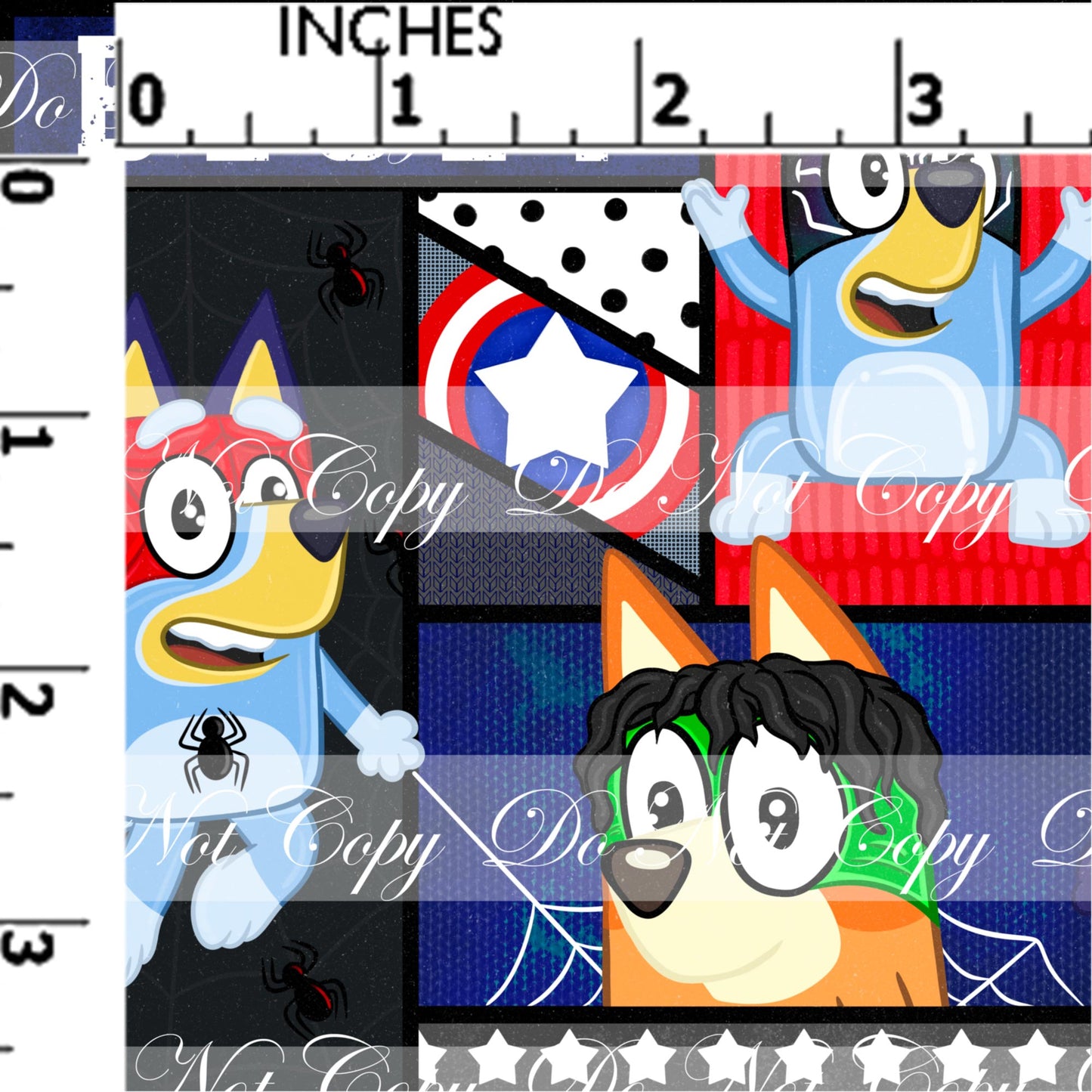 Preorder R51-Superhero Heelers- Main Print Small Scale