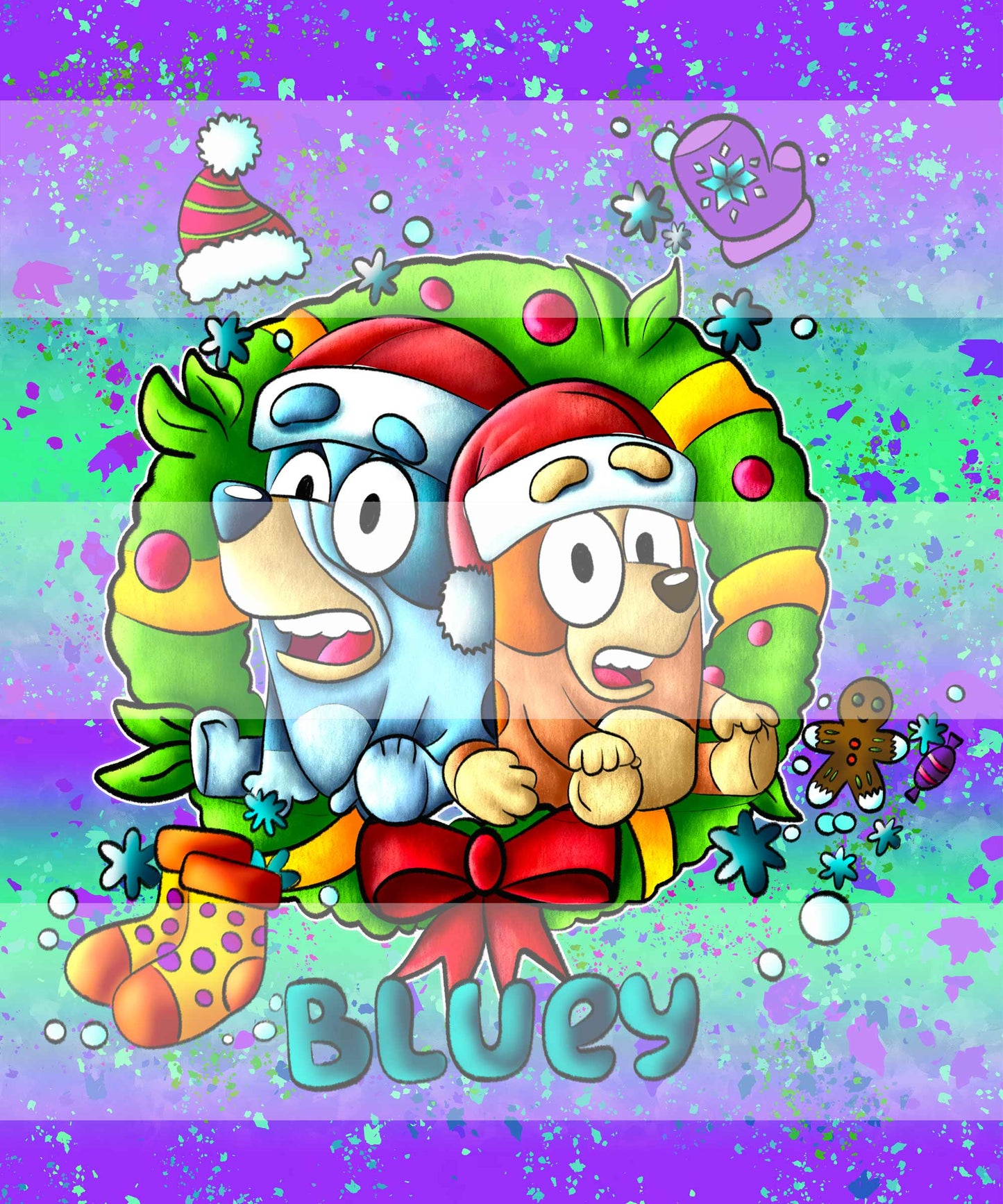 Special PREORDER R41- Hooray It's Christmas- Adult Topper-Wreath